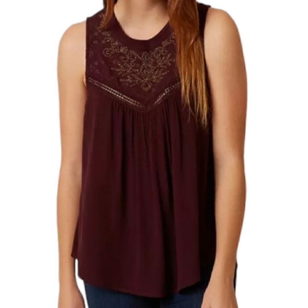 EC THE BUCKLE DAYTRIP BEADED TANK SZ.S